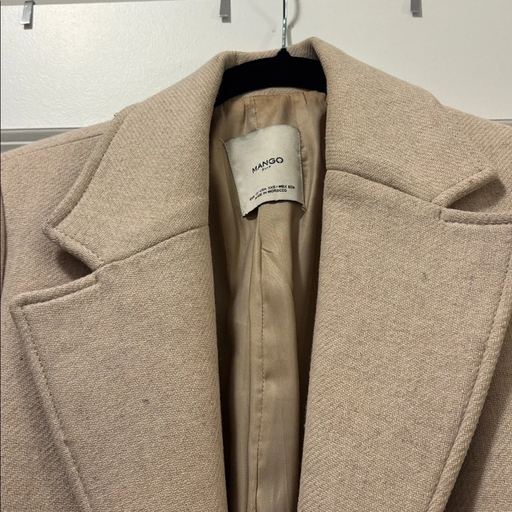 Mango Wool-Blend Cream Coat - Picture 8 of 12